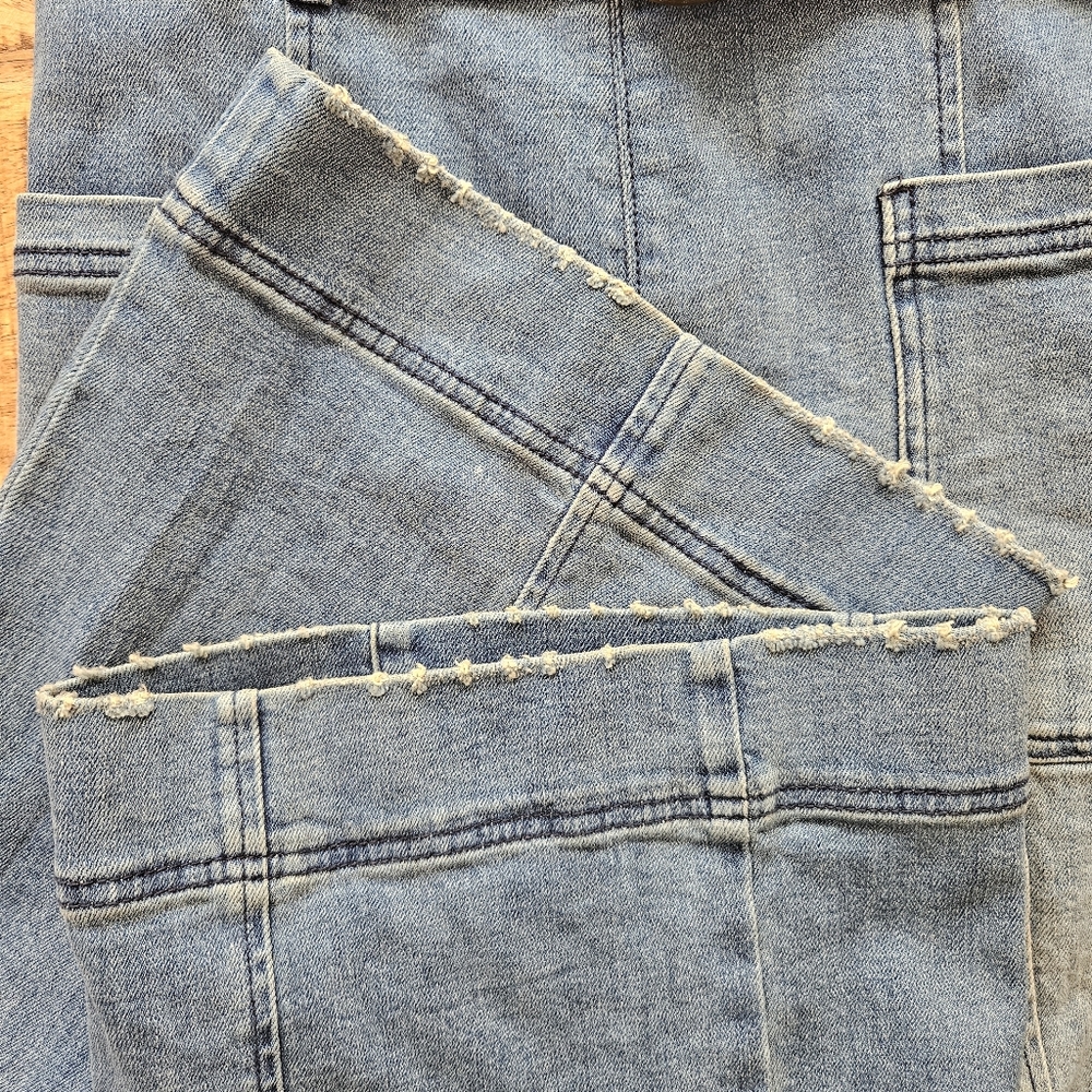Anthropologie Pilcro The Letterpress Blue Denim Sleeveless Jumpsuit US 4 - Picture 8 of 11